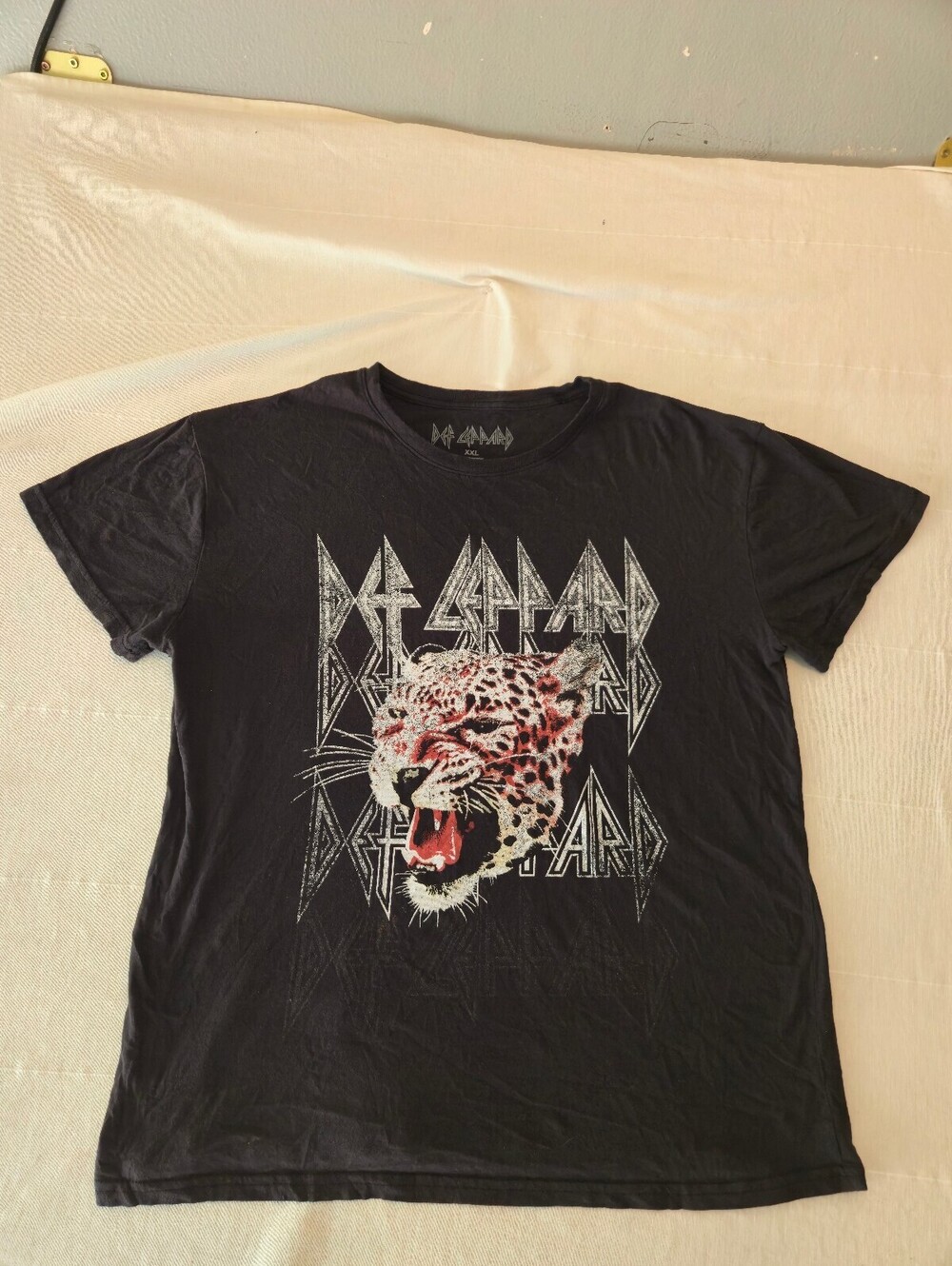 Def Leppard Graphic T-Shirt XXL Black Cotton Band Tee